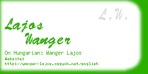 lajos wanger business card